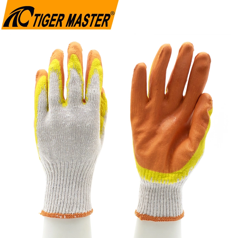 Custom Logo CE En 388 Knitted Elastic Wrist Oil Chemical Resistant Safety Gloves Latex Nitrile Mixed Coated Work Gloves for Industrial