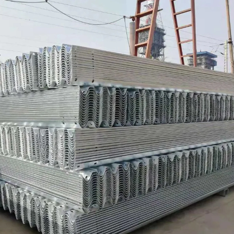 High quality/High cost performance Hot Sale Traffic High Security Galvanize Two Waves Guardrails Safety Barrier