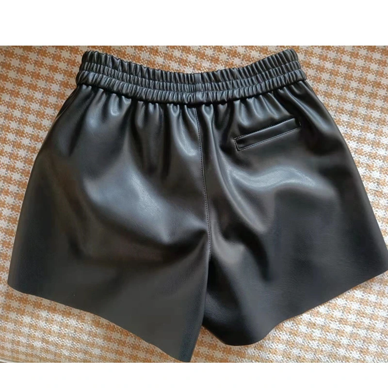 Genuine Leather Apparel Wholesale/Supplier Short Tousers PU High Waisted Pants