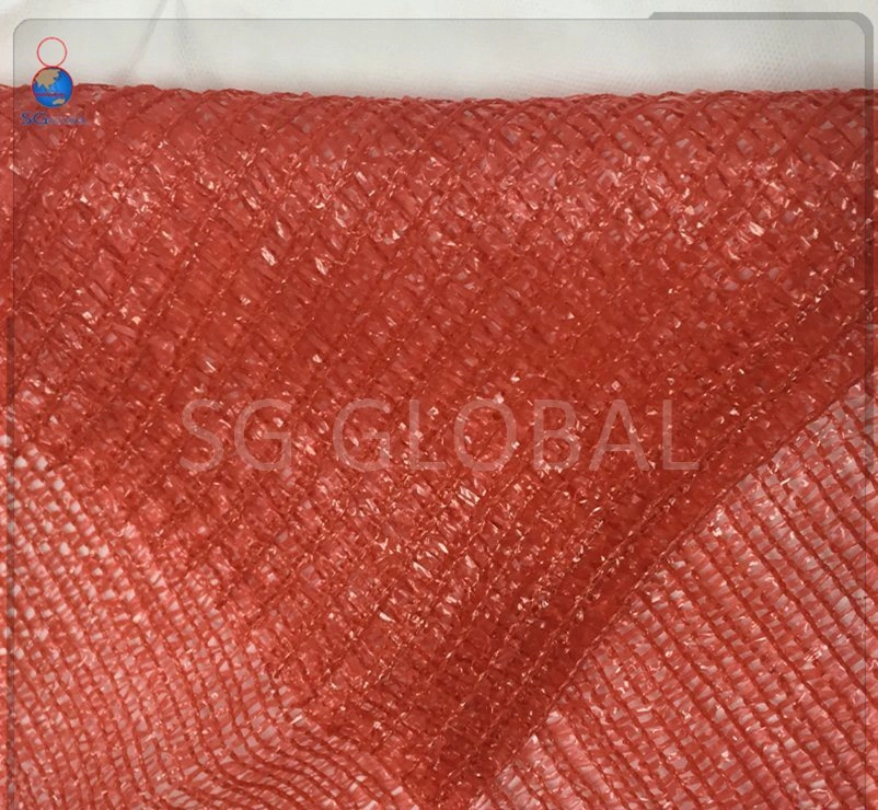 Grs SGS CE Approved Factory Wholesale/Supplier Price Onion Potato Garlic Vegetable Orange Lemon Fruit Packaging Mesh Net Sack HDPE Red Raschel Bag with Drawstring