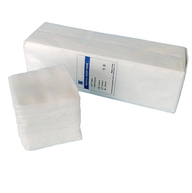 Non Sterile/Sterile Absorbent Medical Cotton Gauze Swab with CE ISO