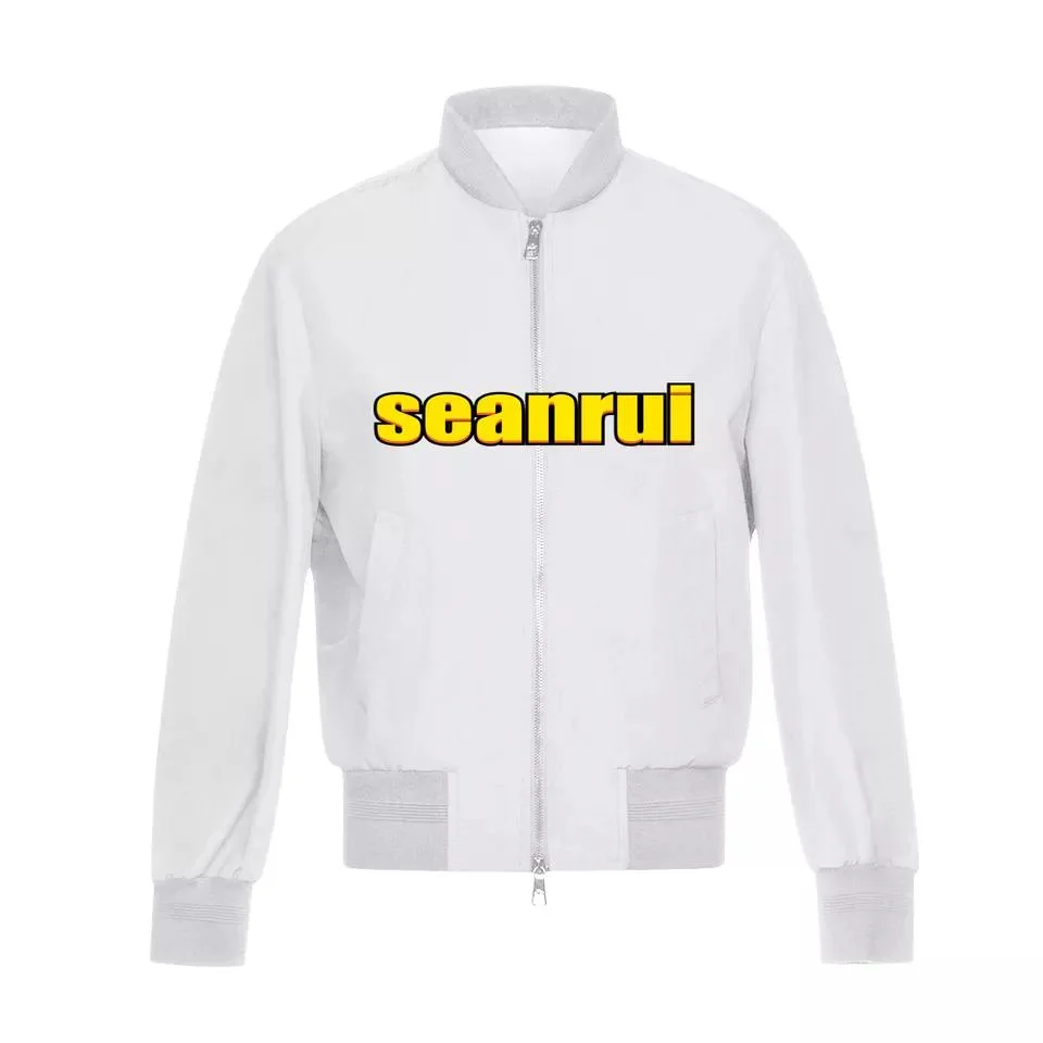 Cool designer Logo personnalisé Classic Bomber Baseball occasionnel Windproof hommes Blouson de vol enduire