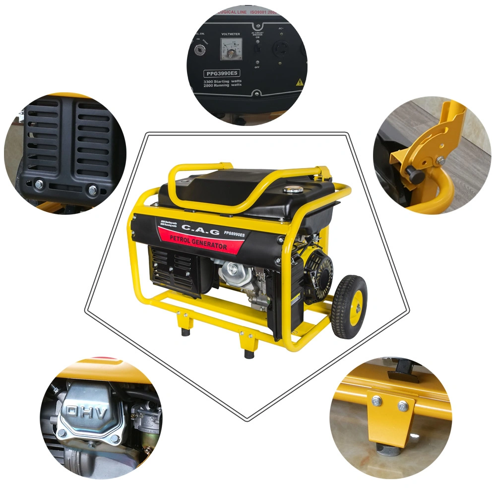 7 kVA 7.5 Kw 7kw Gas/Petrol Motor Power Generators 3 Phase Electric Generator