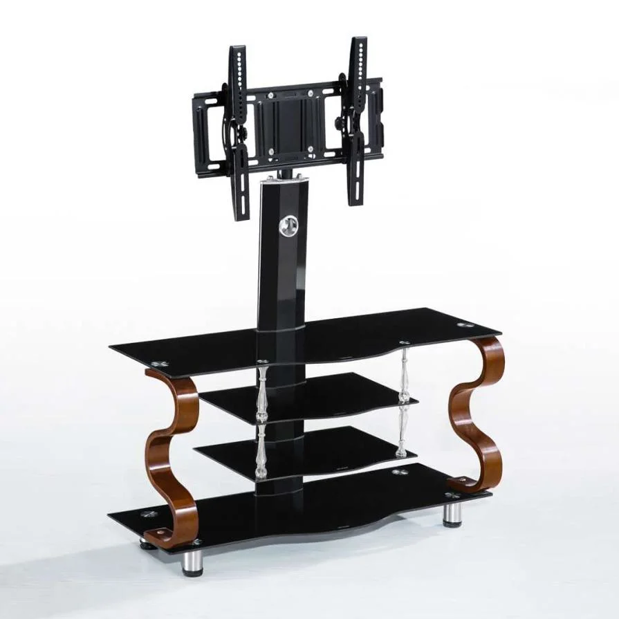 Modern Wholesale/Supplier Living Room Furniture Glass TV Table with Adjustable Shelf