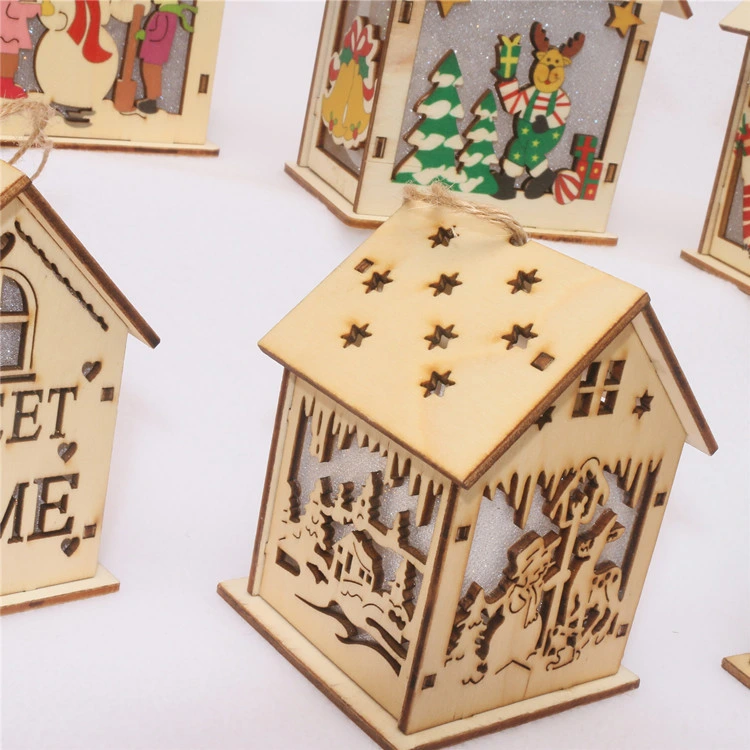 Resin Miniature House Furniture LED House Decorate Creative Christmas Gifts New Year