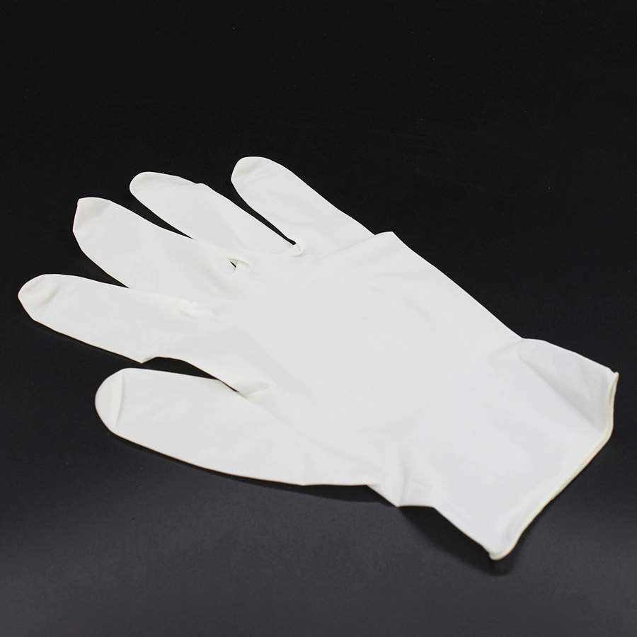 Guantes de examen desechables de látex sin polvo