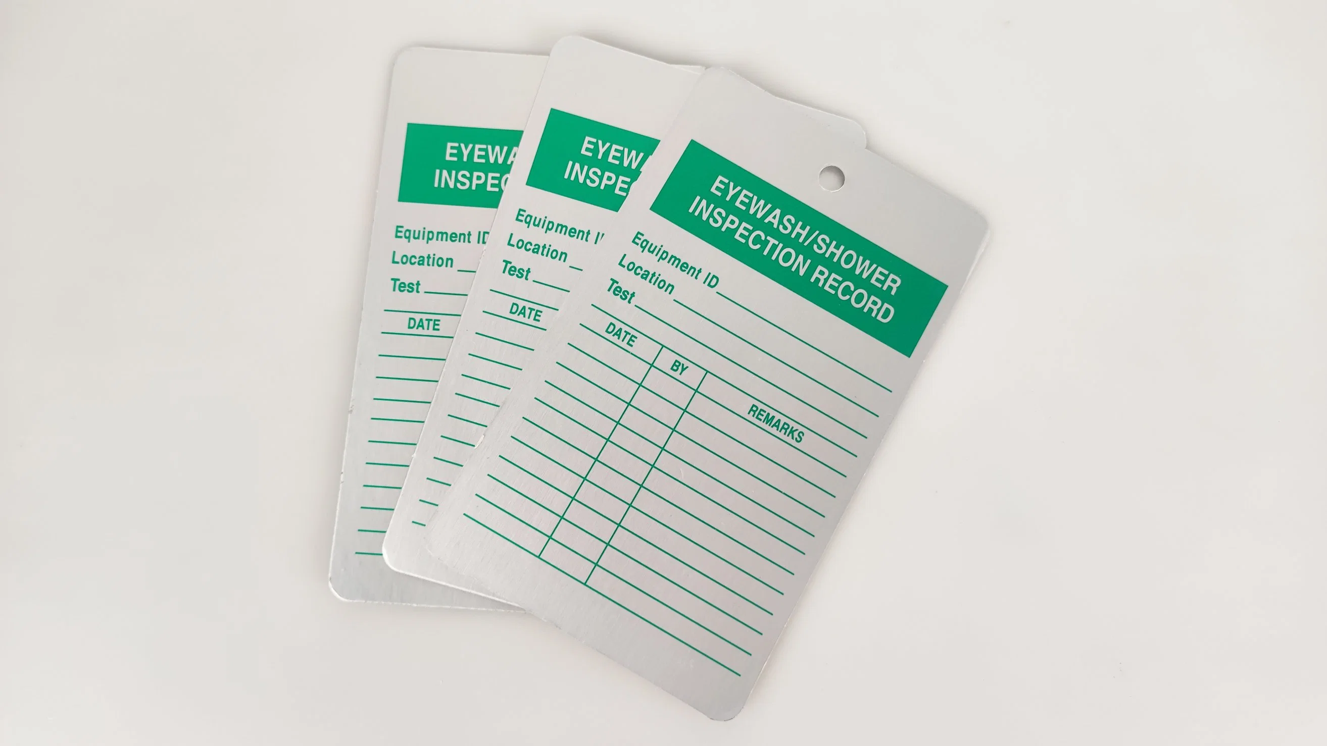 PVC Inspection Label for Eye Wash/Shower Safety Tags