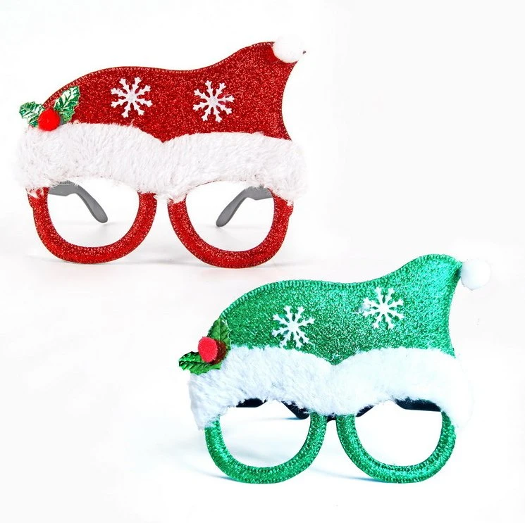 Holiday Glasses Cute Felt Christmas Glasses Frame Seasonal Themed Christmas Party