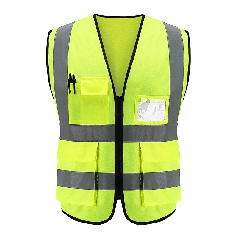 Camiseta de seguridad de punto fluorescente Men′ S 100%