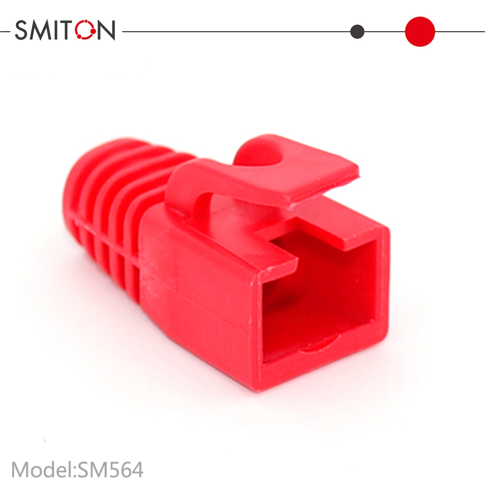 O conector de cabo Ethernet RJ45 de plástico macio cobre o strain de rede Botas de alívio Cat5 CAT6 Cat7