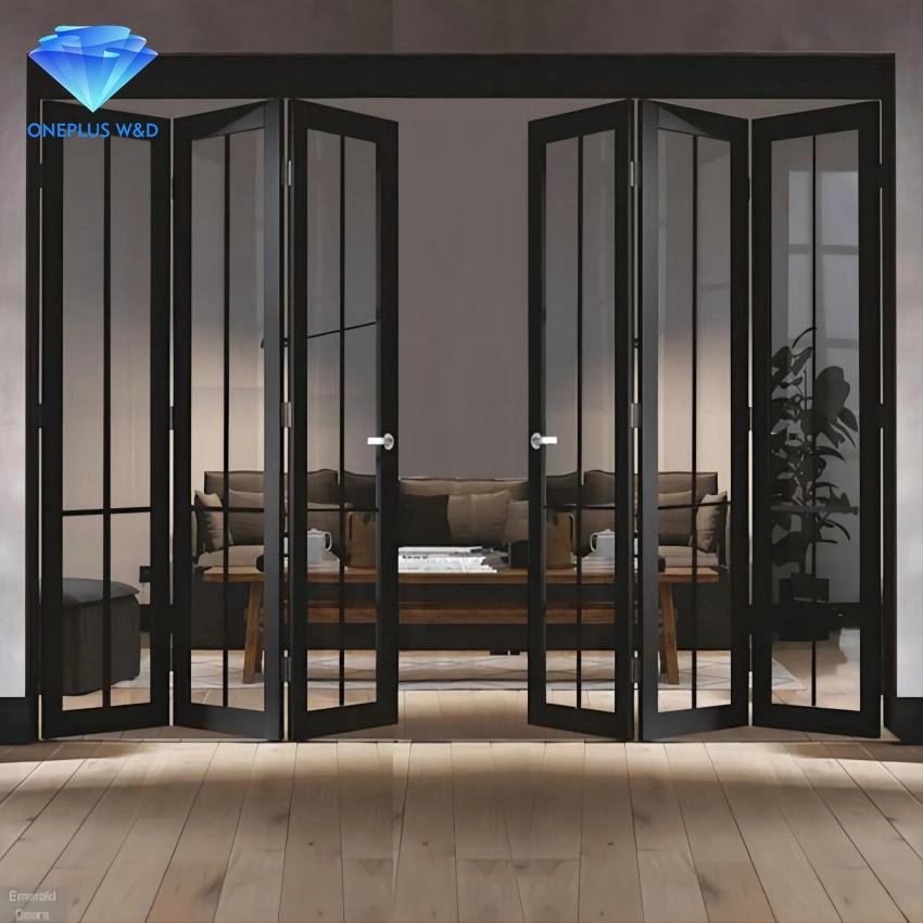 High Class Apartment Residential House Aluminum Frame Glass Bi Folding Doors