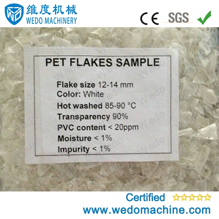 High Output Wasted Pet Bottle Flakes Application to Plant Pet Bottle Recycling Machine