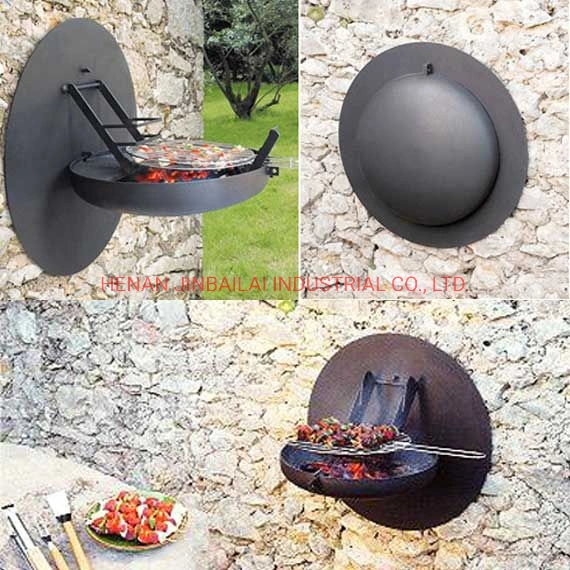 Black Painted Wall Mounted Grill Barbecue