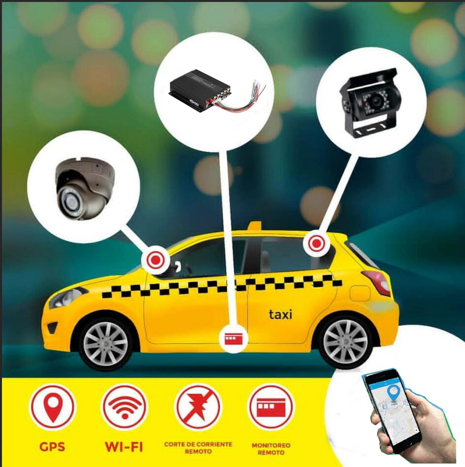 4CH GPS Vehicle Tracking CCTV Mobile Taxi DVR Video Recorder