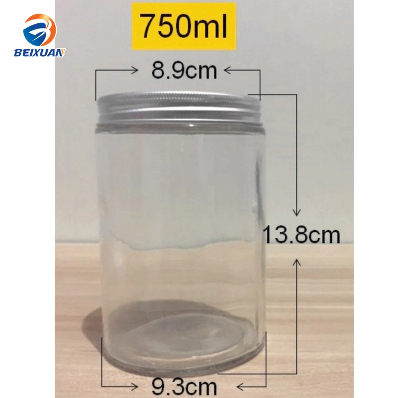 200ml Straight Round Glass Jar Aluminum Lid Sealed Jar Honey Snack Food Storage Box Seasoning