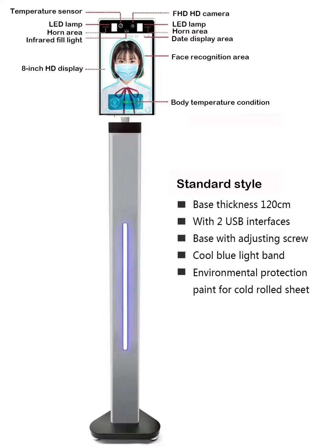 Access Control Camera Thermal Imager Temperature Detector Camera Ce FCC Approved