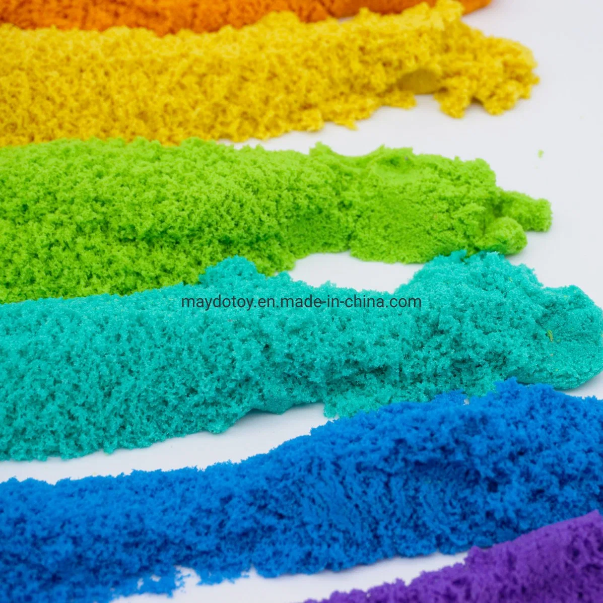 Colorido Magic Sand DIY Rainbow Kinetic Sand Sensory Juguetes para Niños