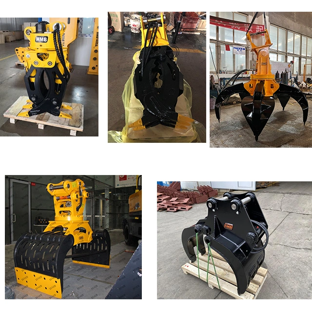 Excavator Attachments 3 Ton Hydraulic Grab Bucket Rock Log Grapple for Sale