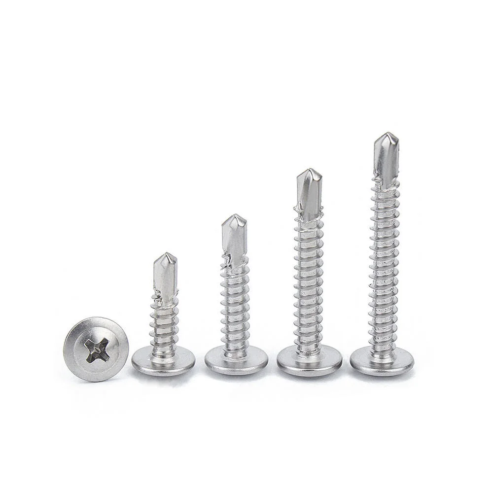 Automotive Fastener Round Head Self Tapping Drilling Cork Screw with Drill Tail