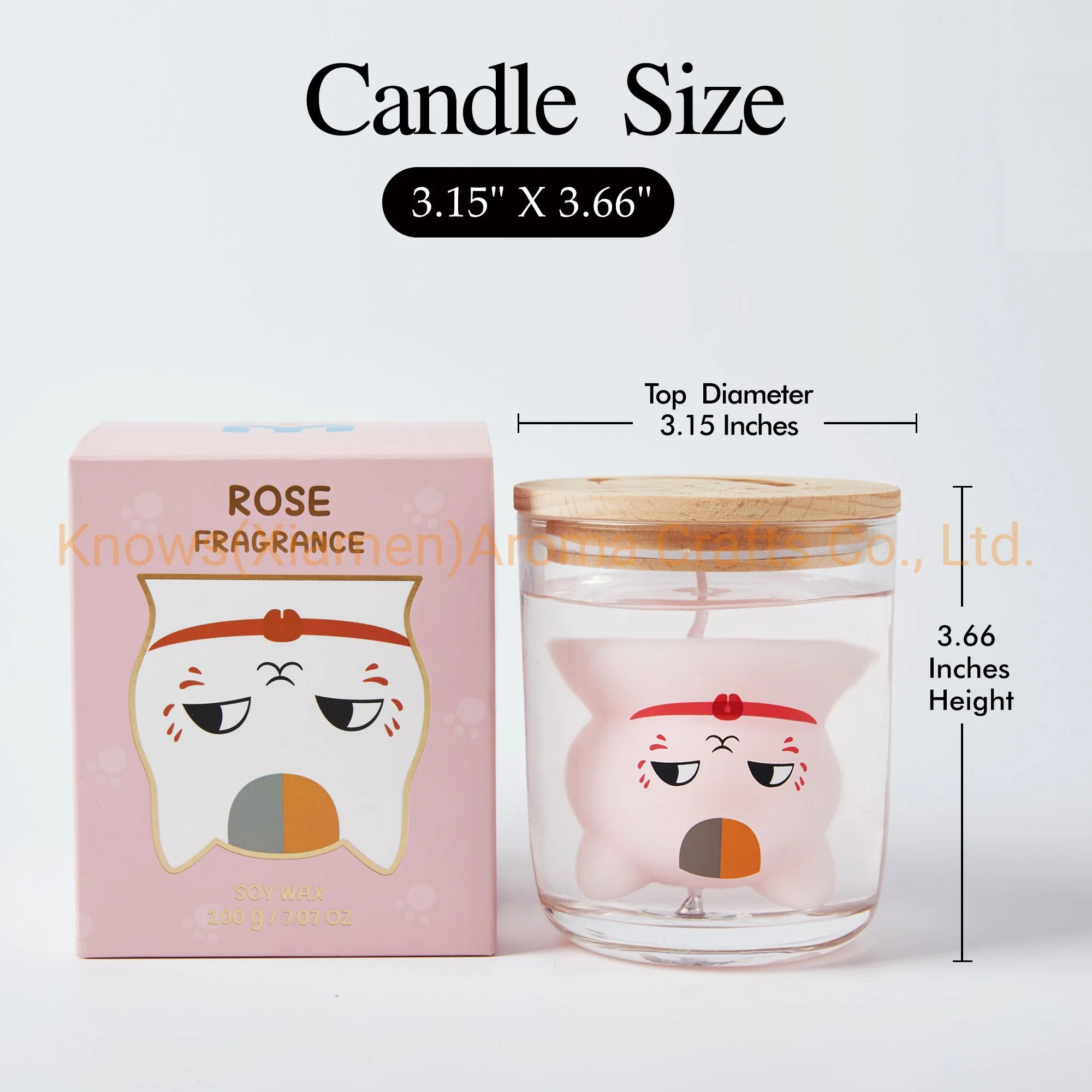 Velas perfumadas de cera de soja con forma de cabeza de gato / Fragancia de rosa / Regalo único y lindo para amantes de los gatos / Decoración para el hogar de gatos / Fiesta de amantes de los gatos o cumpleaños / 7.07 oz de cera de soja / 40 horas