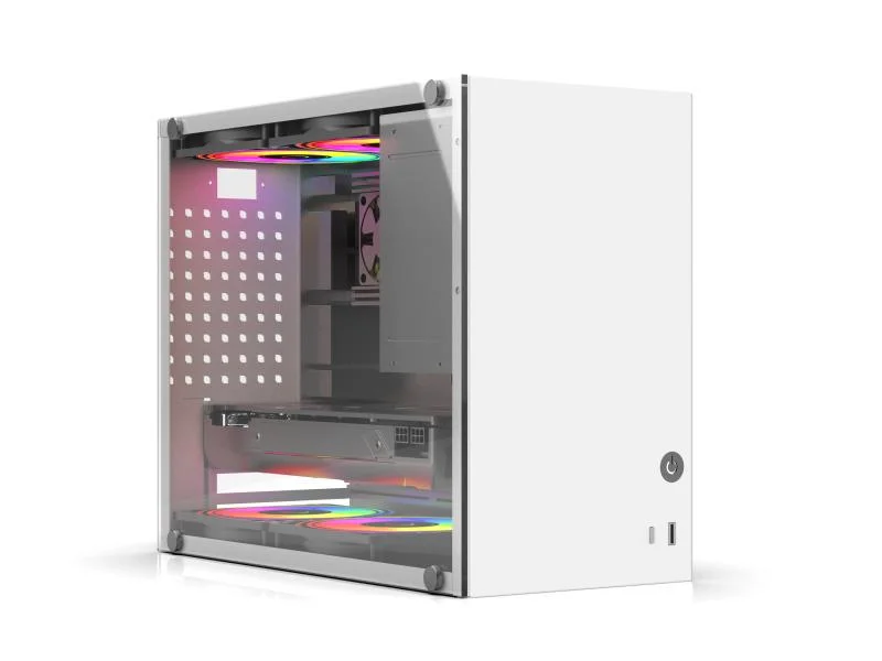 Nouveau Super Hot Micro ATX OEM Gaming Computer boîtier PC Blanc Design en verre trempé panoramique