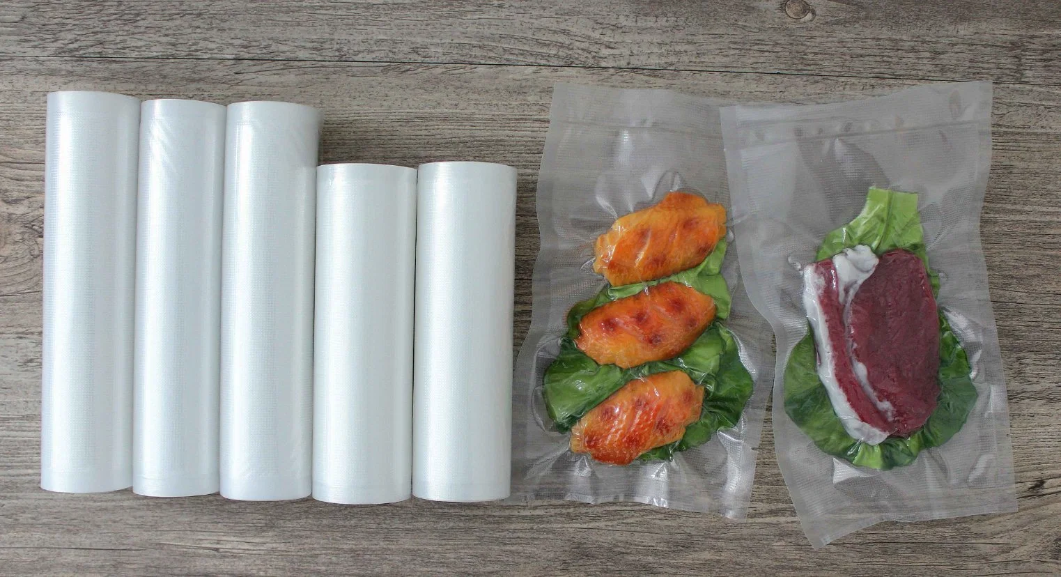 O2frepak Absorbeur d'oxygène et en relief les rouleaux d'étanchéité Sac Sous Vide pour la viande et de légumes/emballage de fruits