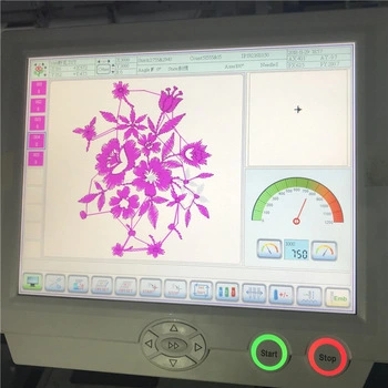 4 رأس حوسب نسيج يخيط تطريز آلة لأنّ غطاء [ت-شيرت] تطريز مسطّحة