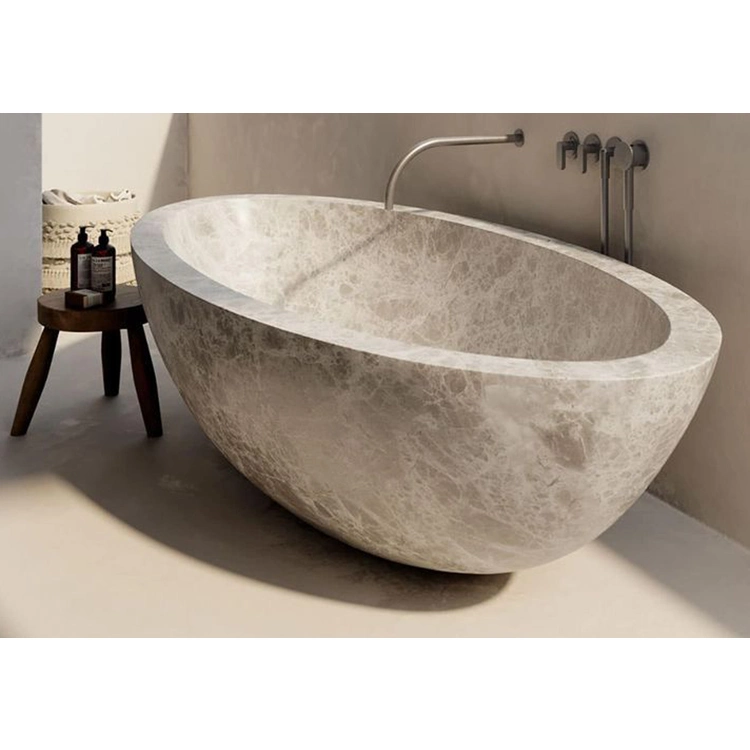 Banho Natural Stone Banheira Custom tubs flooring Oval Round Solid Marble Adult Walk em mármore Banheira