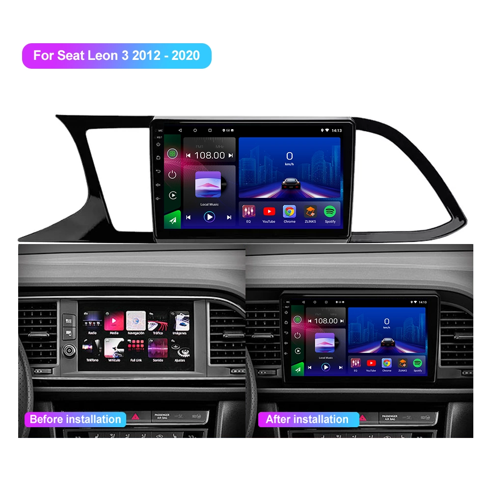 Voiture Jmance DVD pour Seat Leon 3 2012 - 2020 Carplay autoradio lecteur vidéo multimédia GPS de navigation 9 Lnch