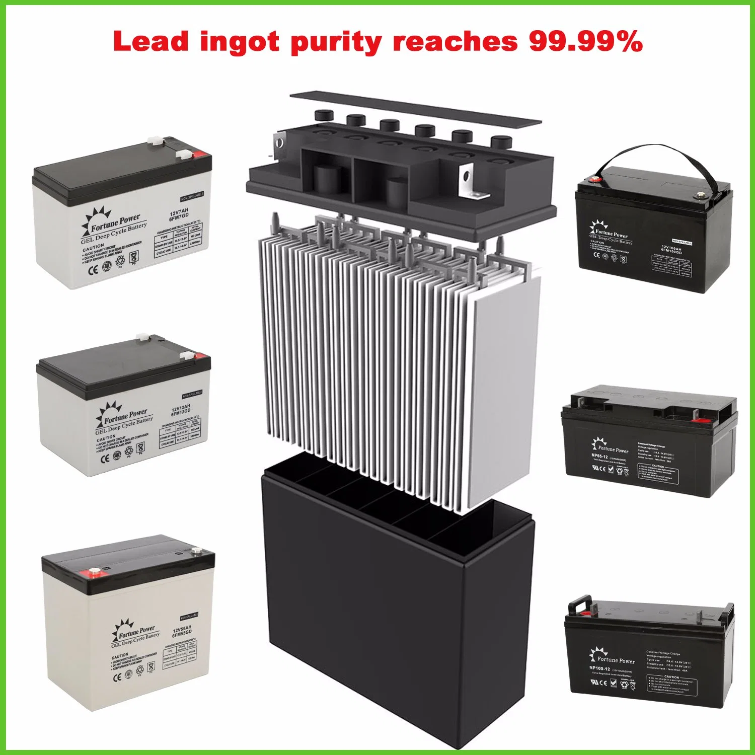 12V100ah Lead-Acid Maintenance-Free UPS Battery Wind Power Battery Solar Battery