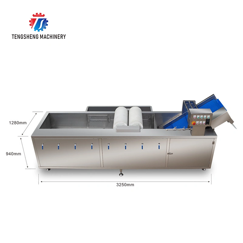 Cepillo de comercial de la burbuja de frutas verduras de la máquina de limpieza industrial de la arandela TS-X300M