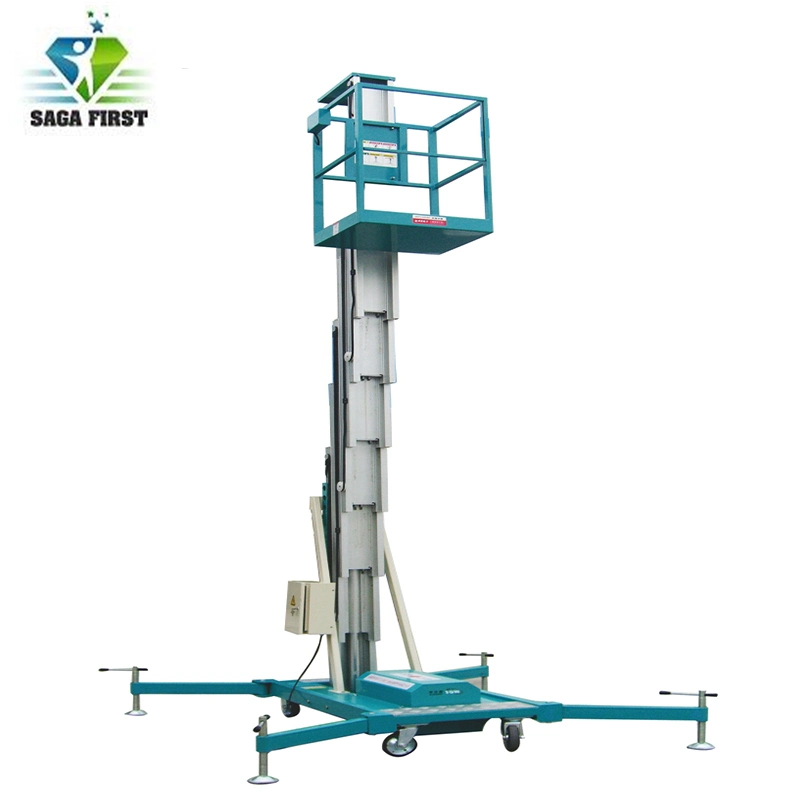 Portable 6m to 14m Air Condition Lifter Aerial Work Platform Electric Aluminum Lift