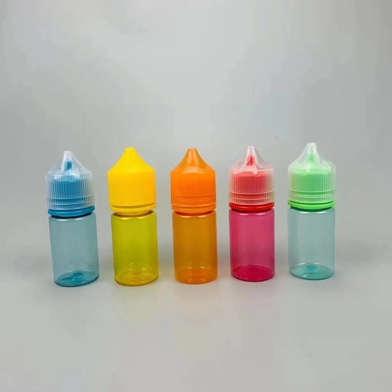 Empty Transperent Pec Plastic Squeeze Luiqid Juice Dropper Bottles with Child Proof Cap