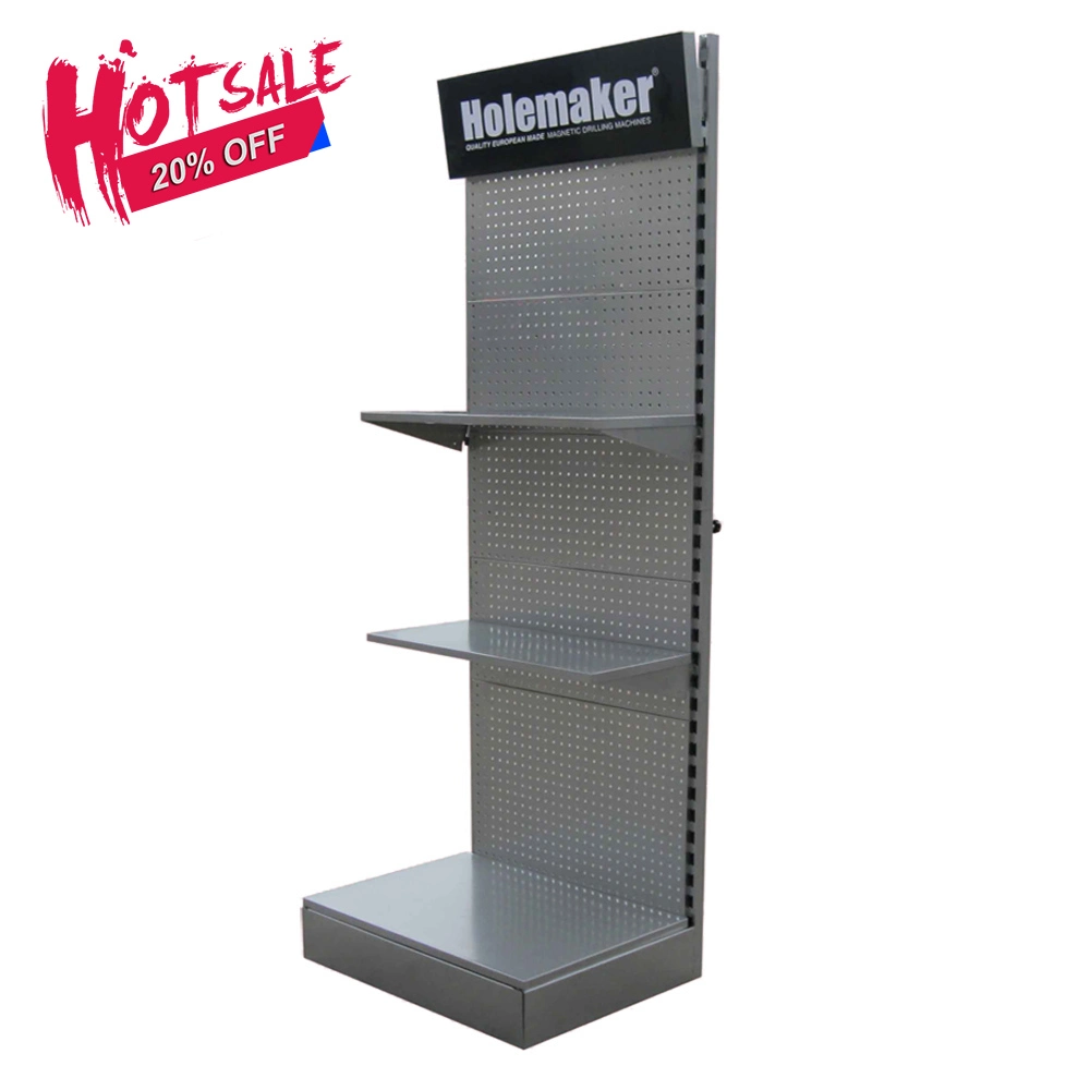 Rack de Hardware de luxo Pegboard Gondola Visor piso de Metal