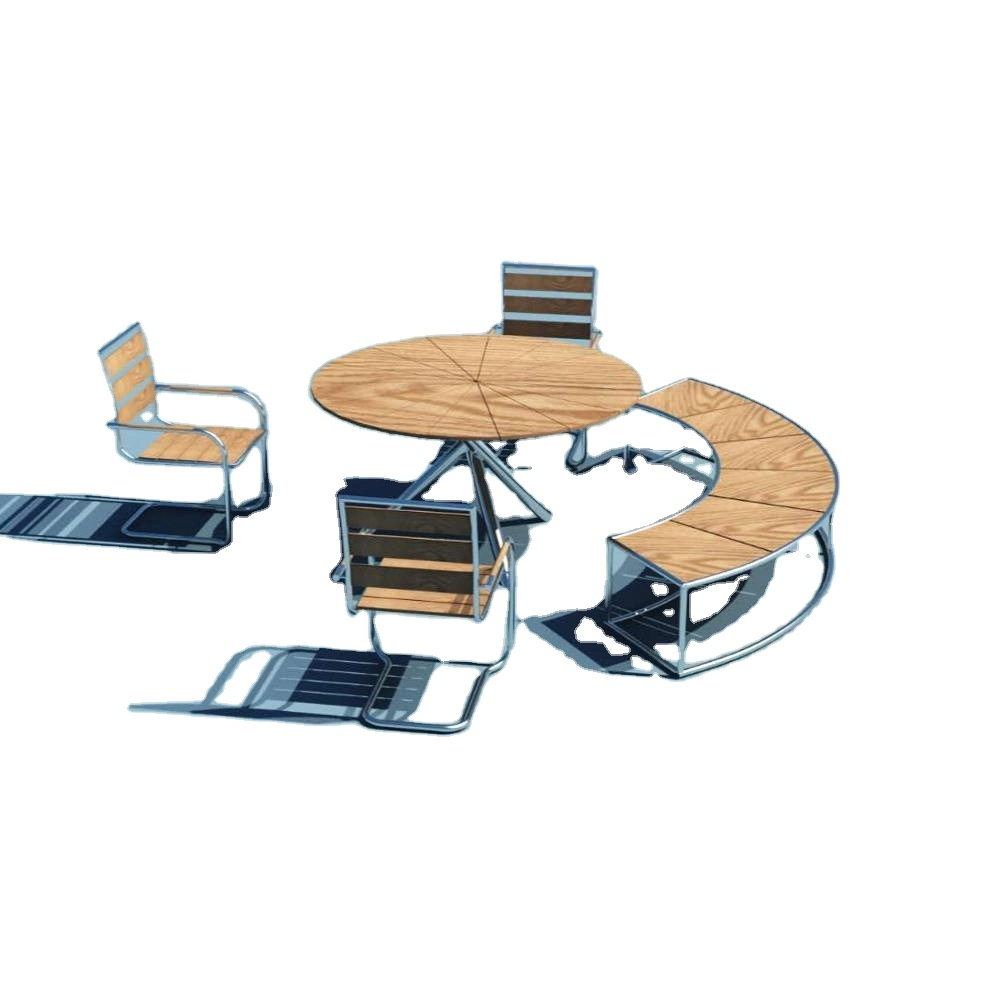 Teak Holz Tisch und Stühle Teak Terrasse Garten Freizeit Möbel Sets Esstisch Holz Garten-Set