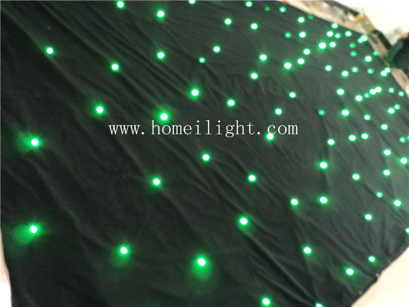 Colorful 3*8m RGB Tricolor Star Curtain with CE for Stage Performance and Party