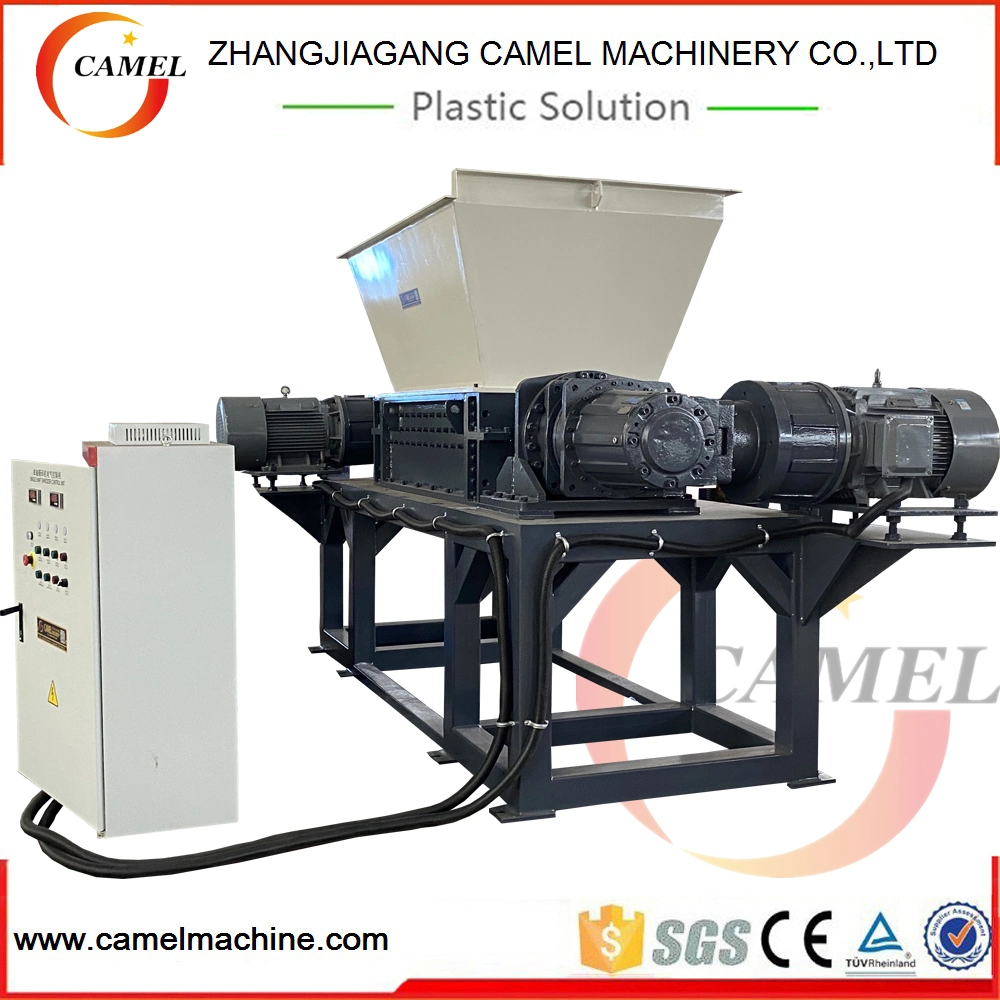 Camel Plastic Industrial Shredder Machine Crushing Plastic Film Waste Trash Can Rubber Tire and Wood Pallet