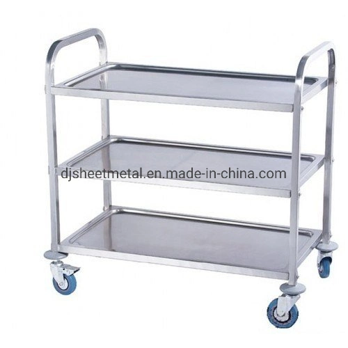 Крепкие складные бытовые Commerical Kitchen Shelf Металлические колеса Warehouse Steel Тележка для хранения без болтовых стоек Шкафные стеллажи из нержавеющей стали для обслуживания тележки