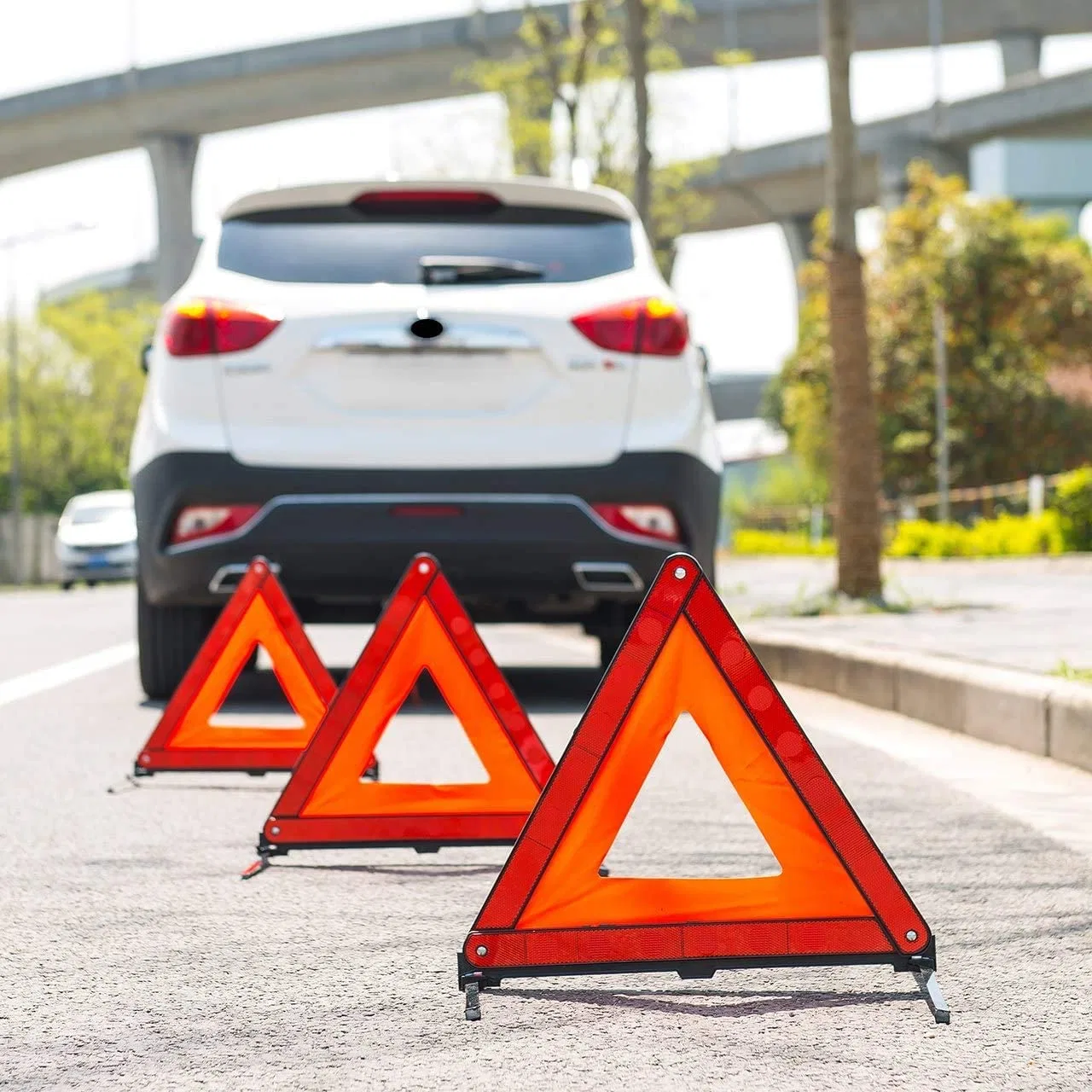 Foldable Warning Triangles Kit Safety Road Emergency Reflector Roadside Reflective Early Warning Sign for Car