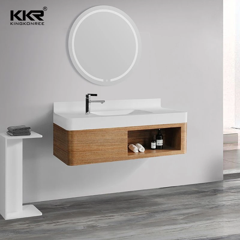 Stone Stainless Steel Bathroom Vanity with Mirror Cabinet