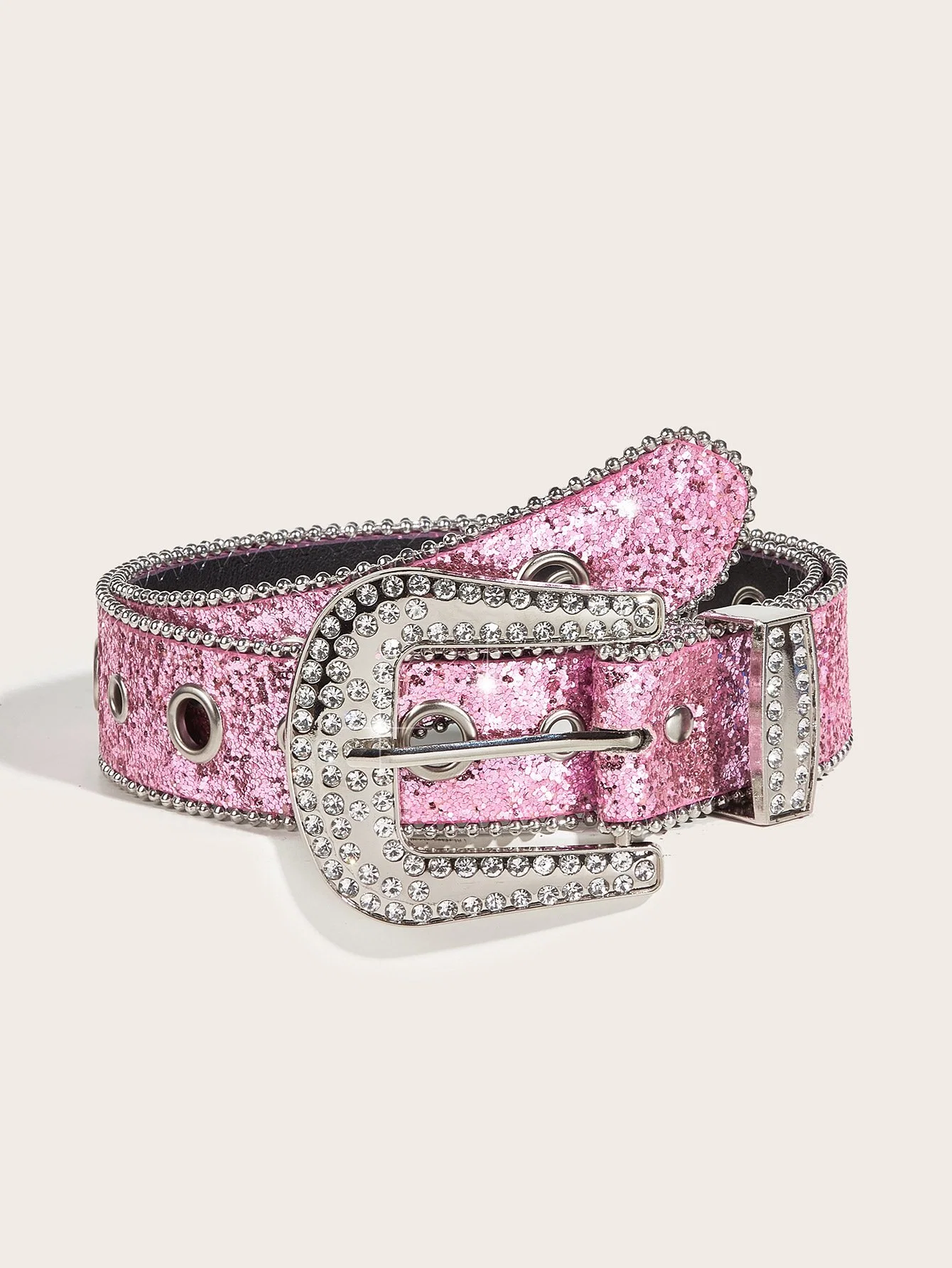 Custom Graved Big Zinc Alloy Buckle Diamond PU Leather Belts Shining Gold Leather Rhinestone Belts Women Men