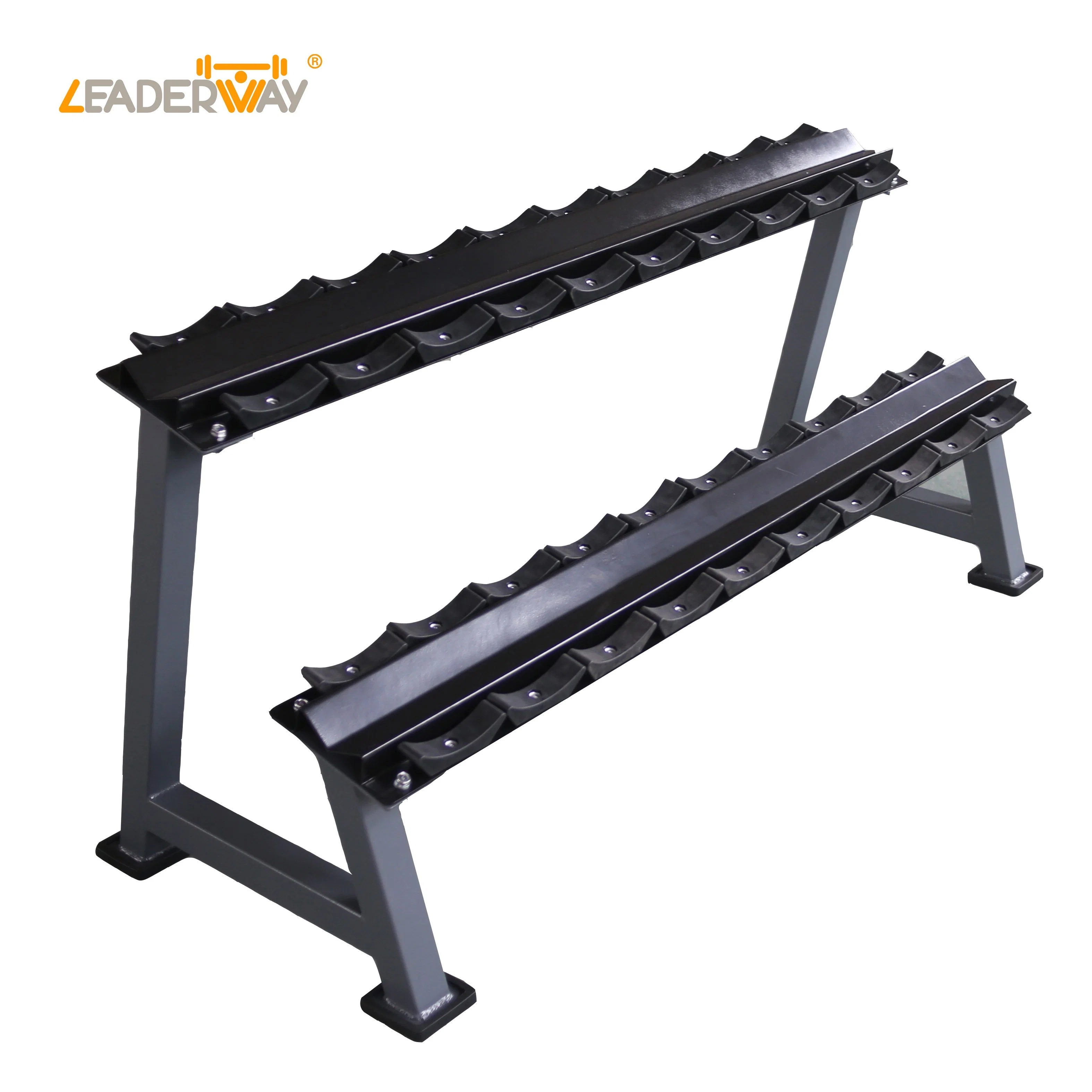 Cheap Salle de Gym Fitness d'accueil de stockage d'haltères Triangle multifonction haltère commerciale Double Rack de stockage de niveau 2