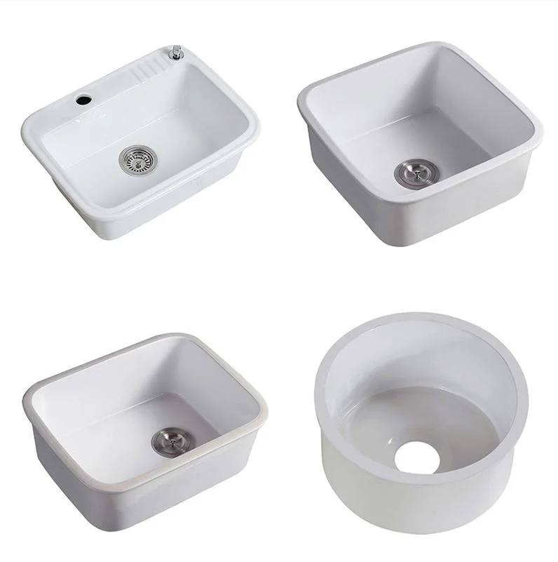 New Deep Single Bowl White Ceramic Porcelain Fireclay Undermount /Above Counter Wash Basin Utility Farm House Sanitary Ware Farmhouse Sink Kitchen Sink