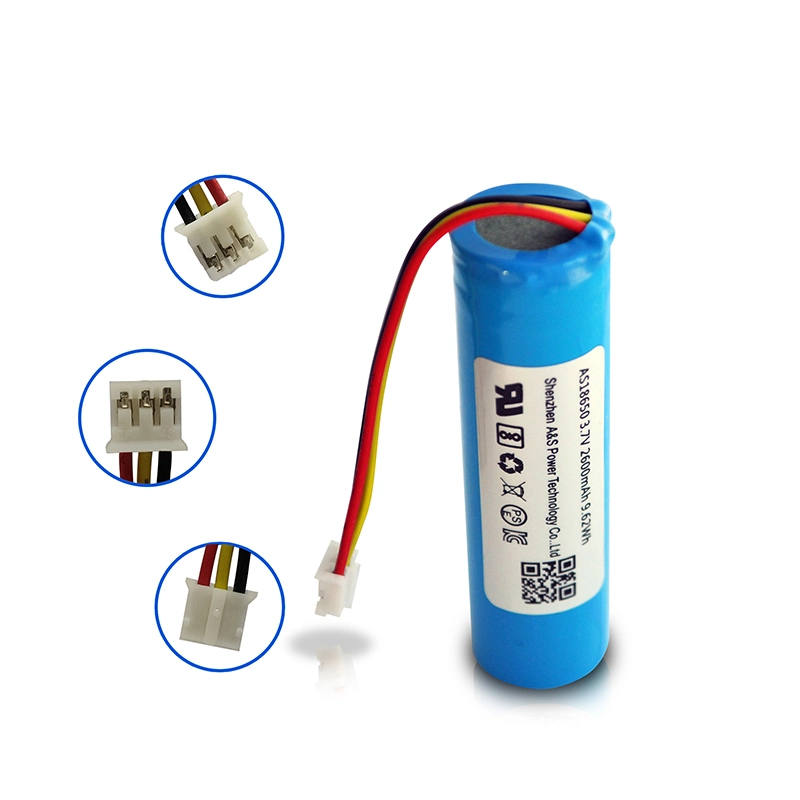 UL2054/CB/Kc/CE/UN38,3-zertifizierter Lithium-18650 3,7V 2600mAh-Akku mit zylindrischem Lithium-Ionen-Akku Akku