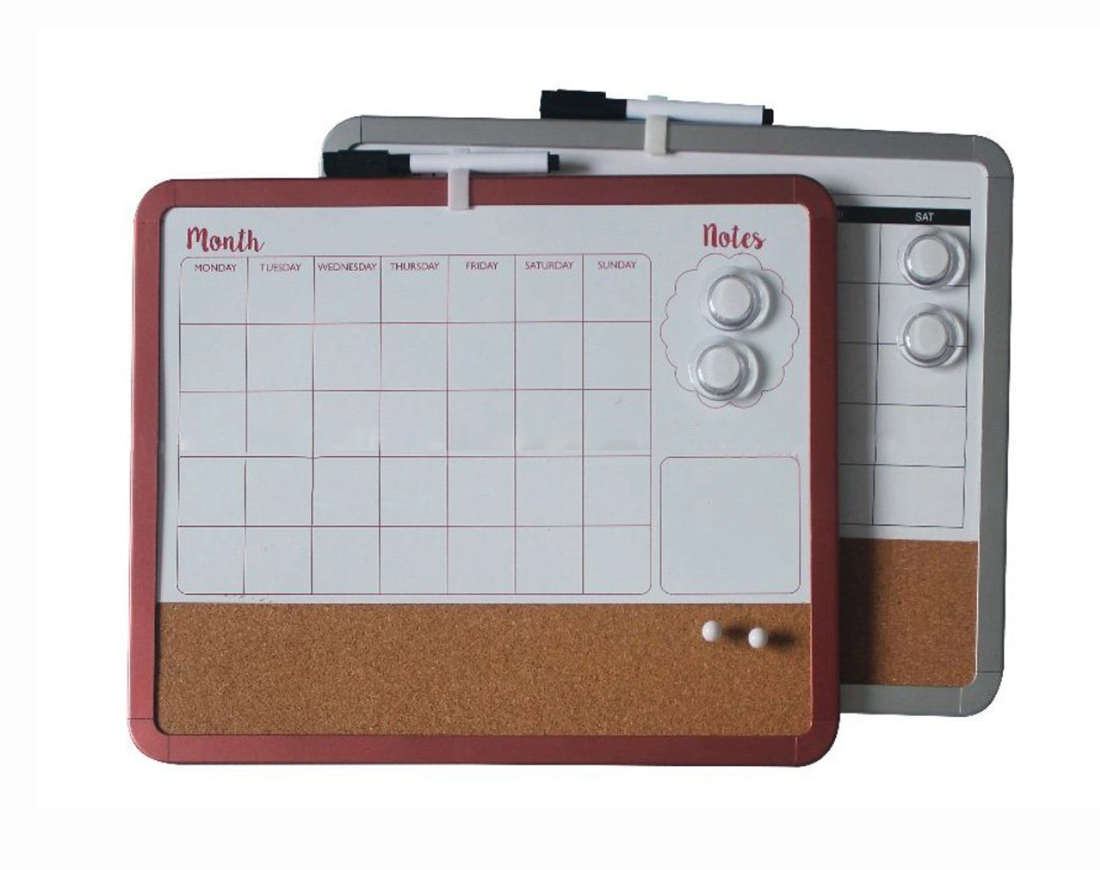 Office Boards Stationery Magnetic Printed Monthly Calendar Board Cork Board for Office and School