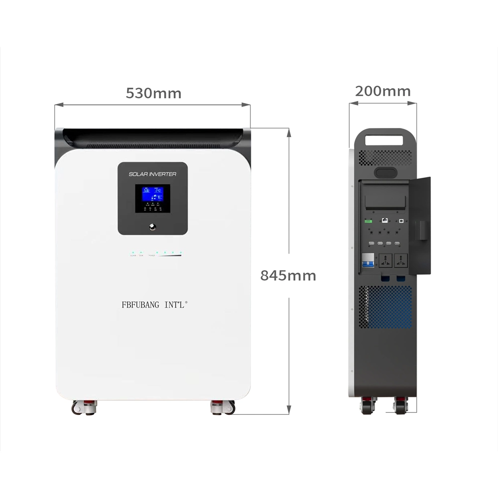 Residential Mobile Power Station 5kwh Storage Battery with Inverter 3kw Integrated