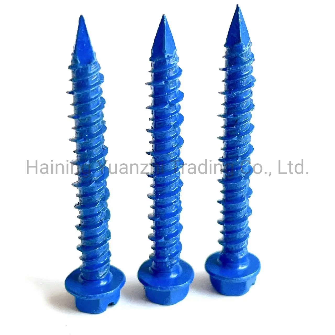 1/4 Inch C1022 Hex Head Slotted Drive 1000 Hours Blue or White Ruspert Tapcon Concrete Screws