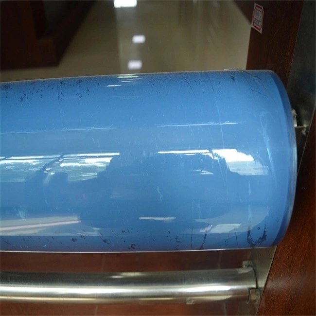 PVC Film Transparent Soft Blue Plastic Film Roll Normal Clear Polyester Film Roll