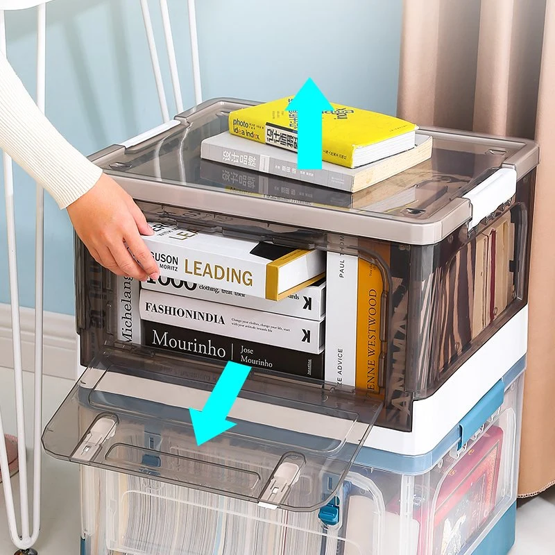 Clothes Foldable Student Book Box for Dormitory Books Organizing Transparent Household Storage