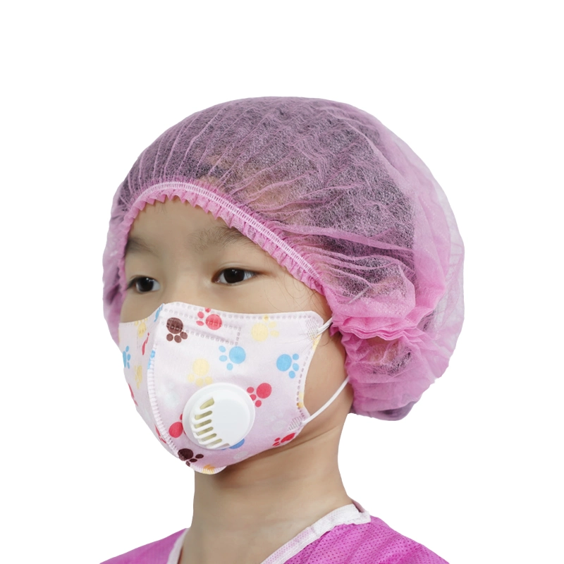 Comfortable and Beautiful 3D Folding Design Disposable KN95 Mask for Kids with Printed Color and Valve